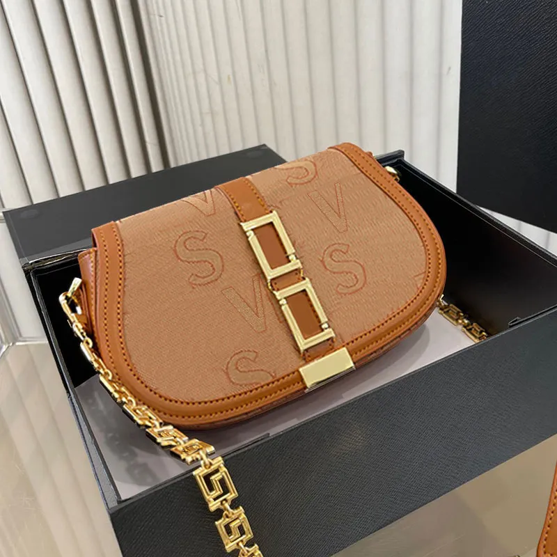 Crossbody Bag Chain Flip Messenger Canvas Leather Handbags Shoulder Bags Clutch Shopping Handbag Purse Plain Pouch Women Fashion letter Adjustable straps