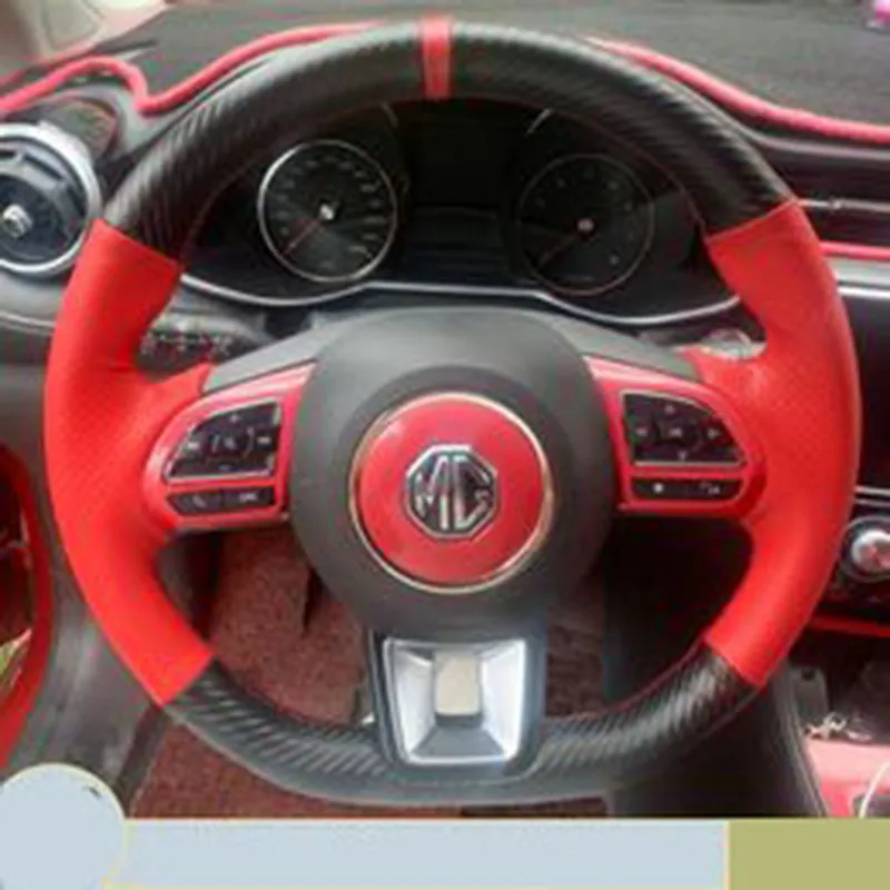 Mg 6 zs/hs/mg7 Hand Sewn Sued Car Steering Cover、All-Season Universalに適しています