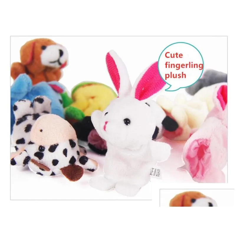 Even mini animal finger Baby Plush Toy Finger Puppets Talking Props 10 animal group Stuffed & Plus Animals Stuffed Animals Toys Gifts