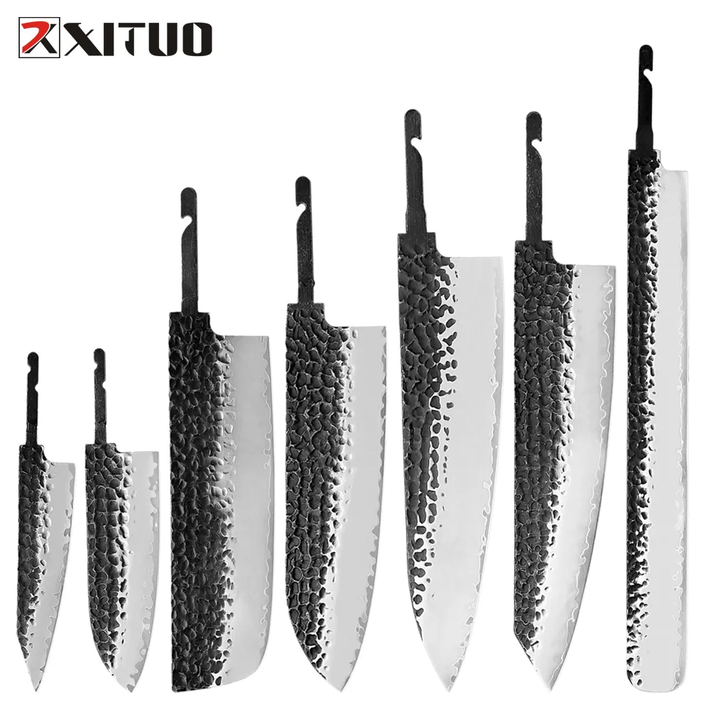 XITUO Japanse keukenmes Blade Blank Handgemaakte gesmeed 3-laags composiet beklede stalen mes Custom Koksmes DIY messen maken