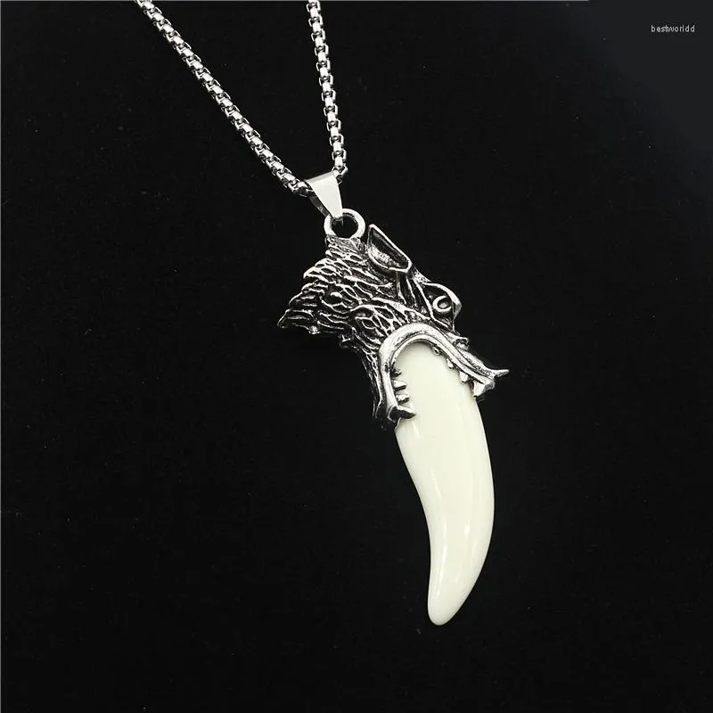 Chains Fashion Dragon Tooth Charms Pendant Men Women's Amulet Imitation Wolf Teeth Necklace