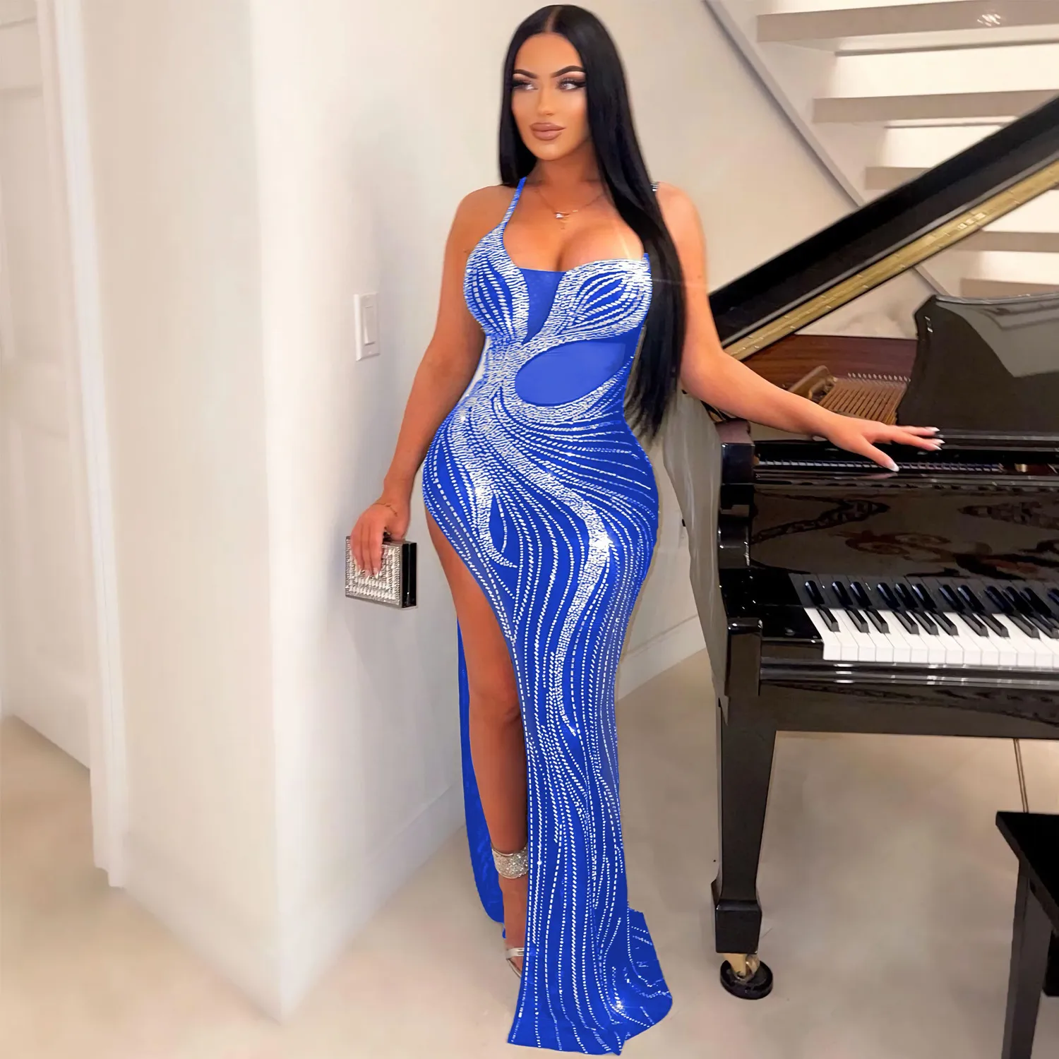 Trumpet Mermaid Evening Dress with High Neck and Sweep Train in Taffeta  Fabric with Lace Embellishment from Dhgate Evening Dresses - price 165.66