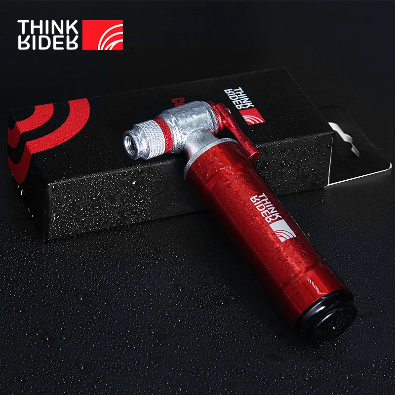 Bike Pumps ThinkRider CO2 Pump For Bicycle Schrader Presta Adapter Bike Inflator Aluminum Tire Tube Mini size MTB Pumps CO2 Cartridge 230911