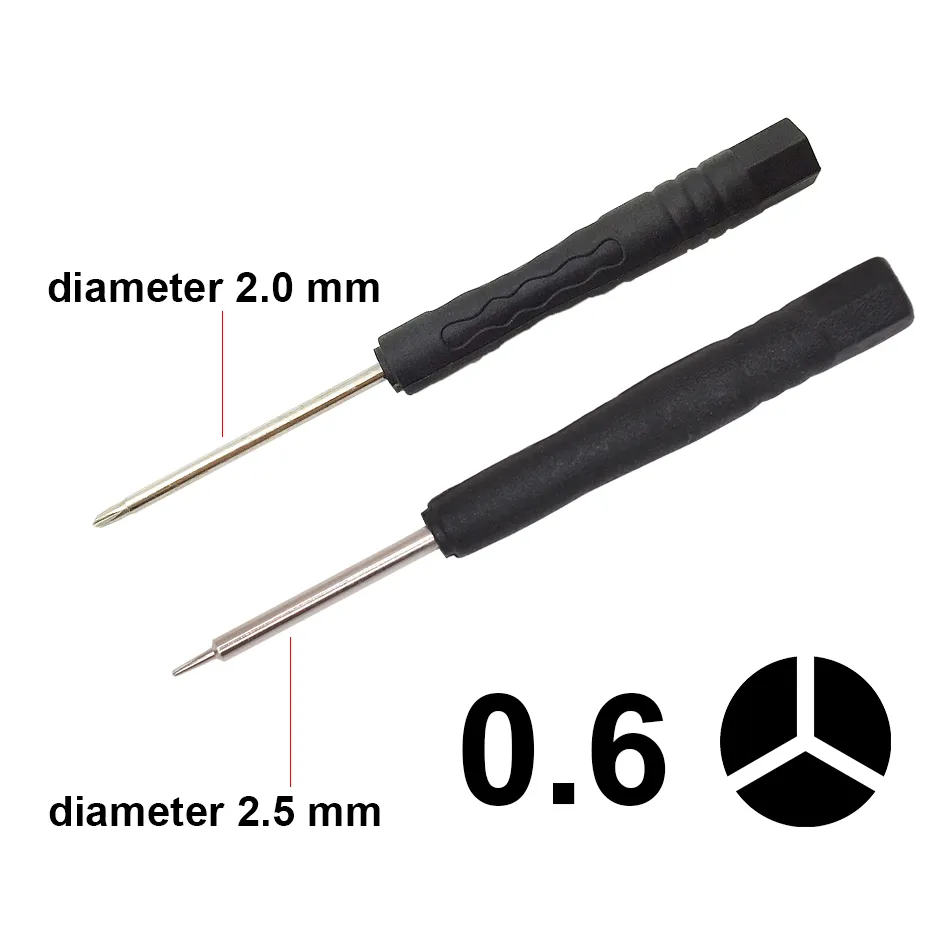 Tri Wing 0.6y screwdriver ، 0.6 y black screwdrivers repair tool for iPhone 7 8 x plus spothes 1000pcs/lot