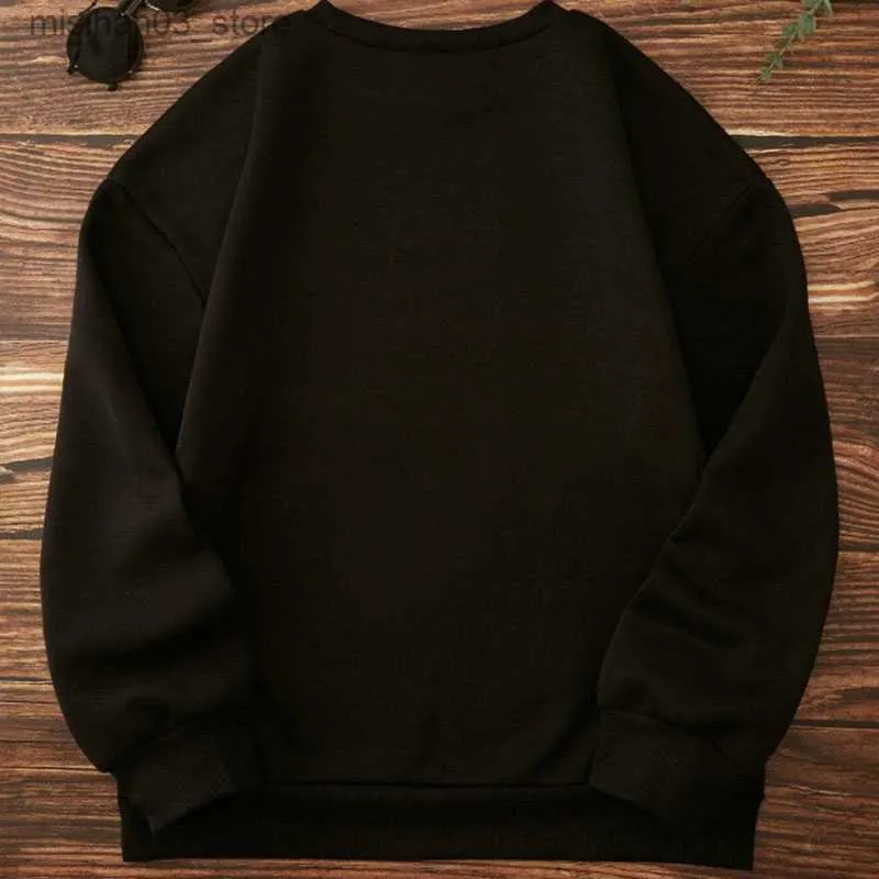 Herrtröjor Sweatshirts Autumn 2023 Hooded Letter Tryckt överdimensionerade sweatshirt Harajuku Women's Pullovers Korean Fashion Q230911