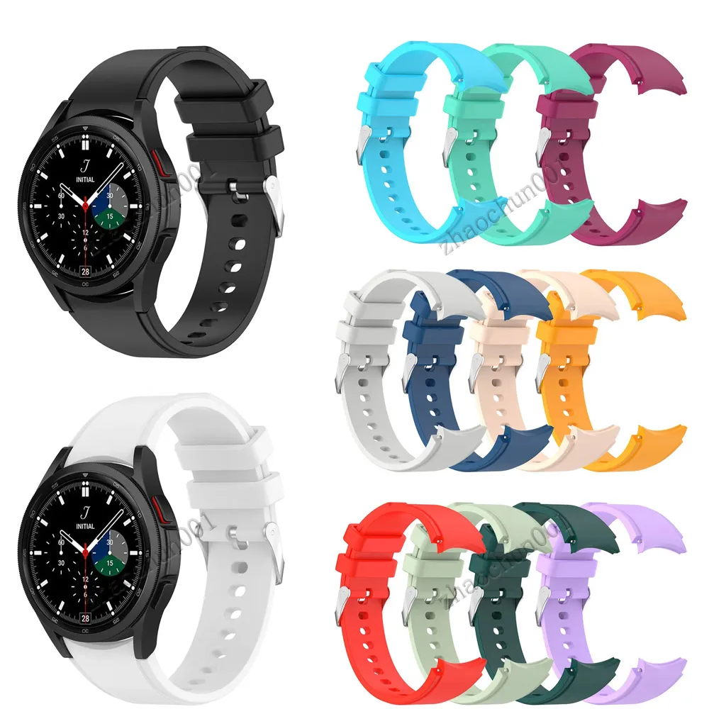 Silikonowe paski obserwują pasek do Samsung Galaxy Watch 4 Classic 42/46mm 4 40/44m Watch 3 41 mm Watchbands Smartwatch Wymiana smartwatch