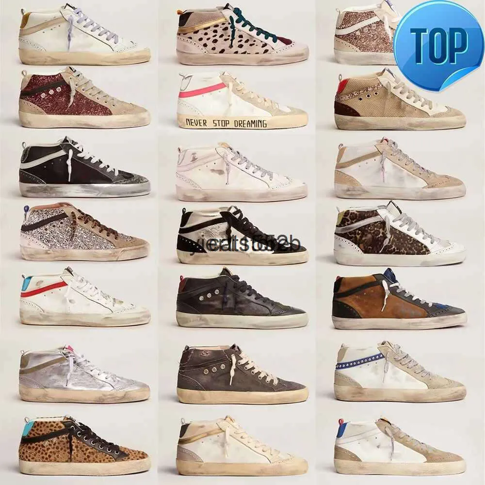 golden goosee Shoes High Top Sneakers Women Shoes Designer Shoe New Release Italy Brands Mid Slide Star Fashion Pink Gold Glitter QQR