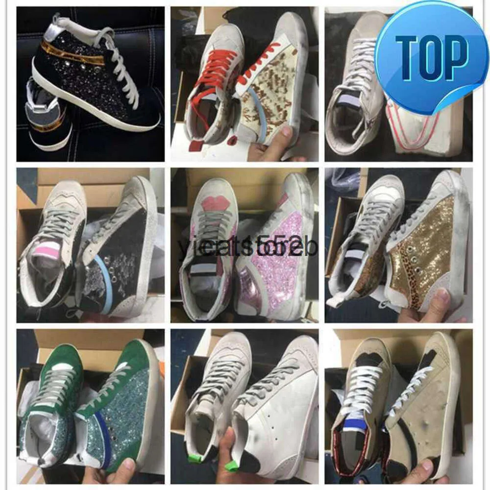 golden goosee Italian star old dirty shoes Mid Slide Star super Leather Sneakers casual for men and women shoes Best quality
