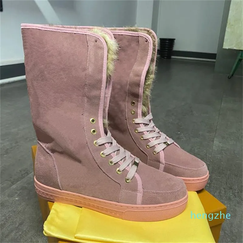 Buty Designer Boots damski kowbojski śnieg czarna skórzana kobieta