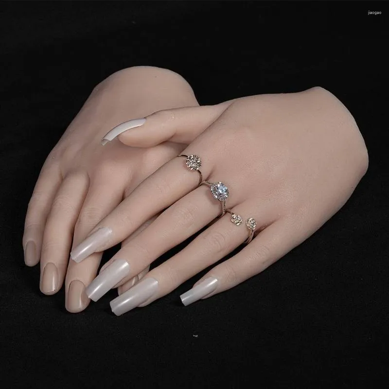 Silicone Practice Hand for Acrylic Nails - Realistic Fake Hand