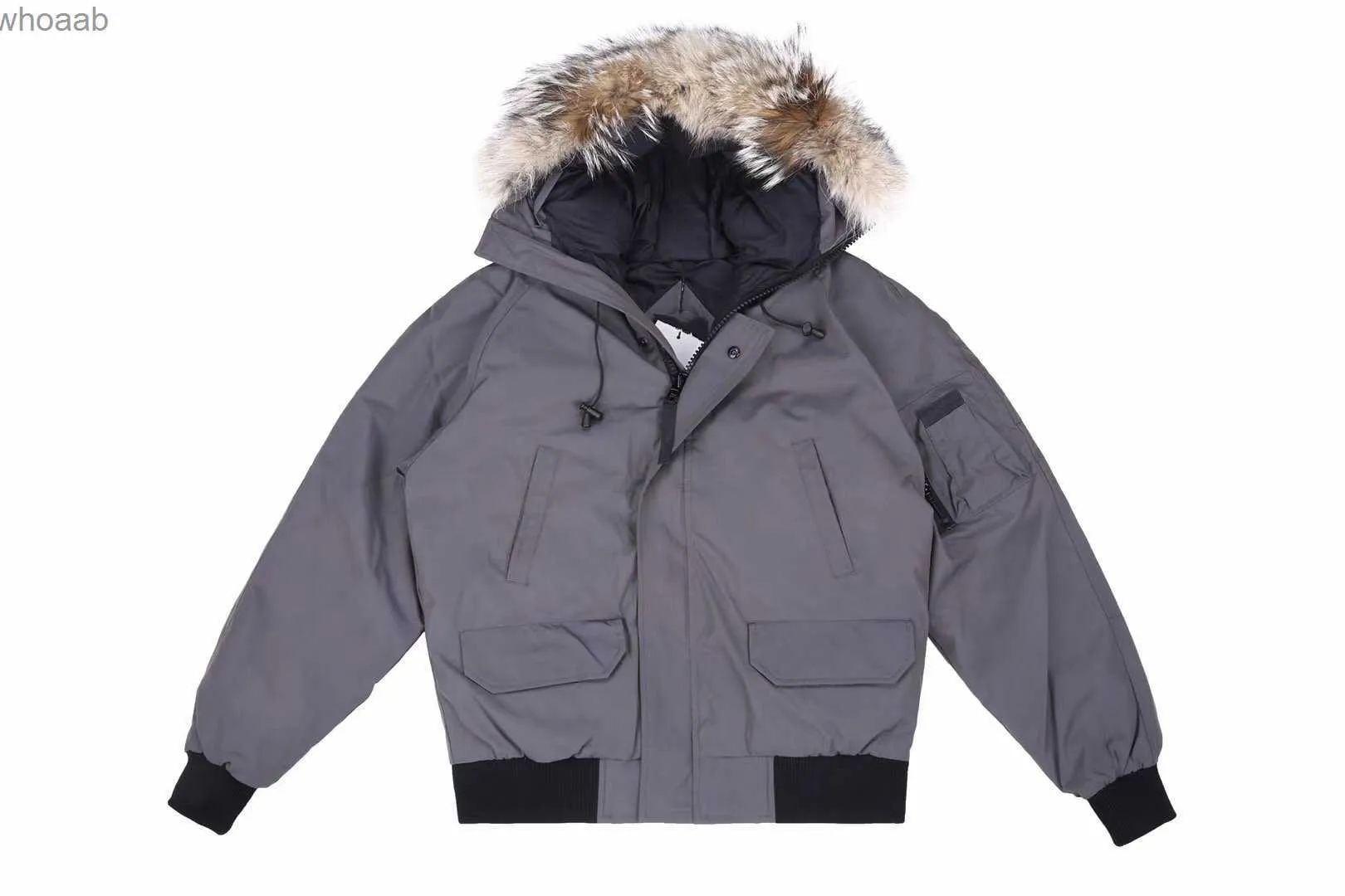 Doudoune Parkas homme doudoune fourrure de loup manteau doudoune à capuche taille Budge parka fermeture éclair épaisse vestes GOOSES canadiennes manteaux homme HKD230911