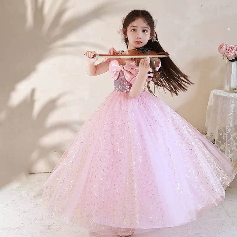 pink princess first communion dress Angels Garment Dr-2207 Sparkled Lace Communion Dress - Size: 14