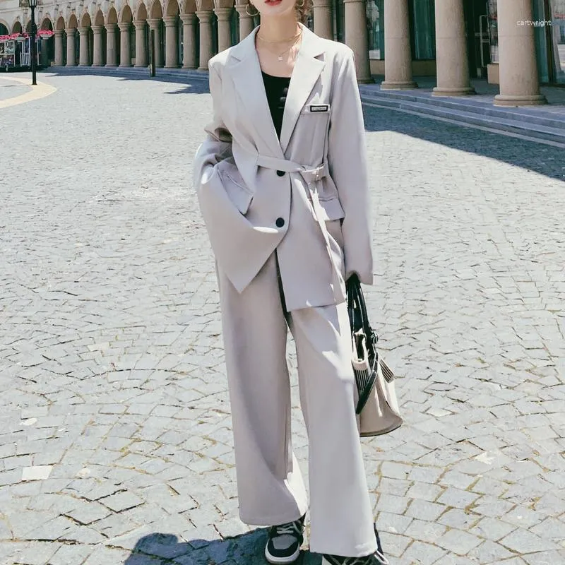Designer Womens Primark Suit Set Single Breasted Loose Coat And