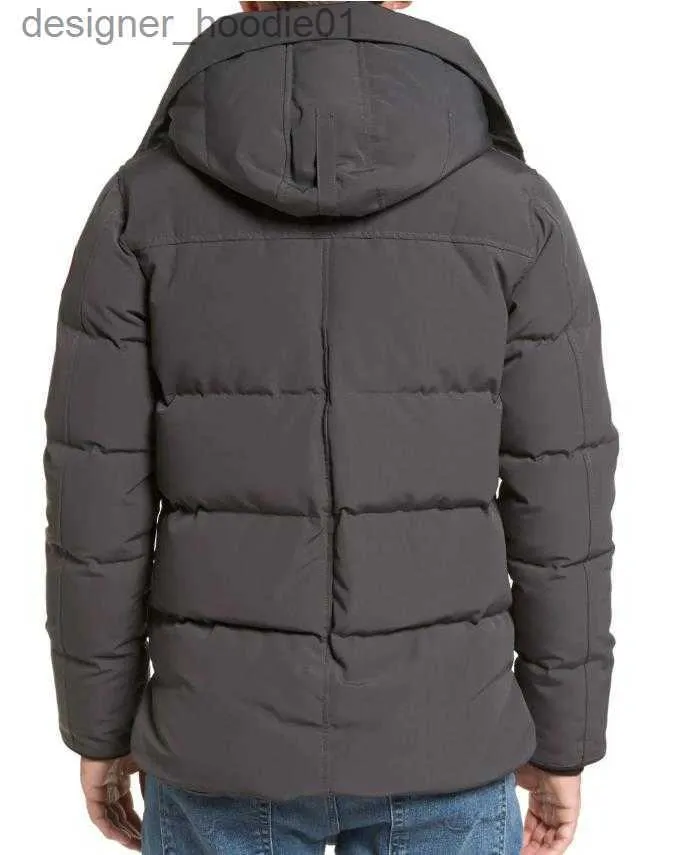 Heren donsparka's 23SS designer heren donsjassen witte eend windscherm heren parka's jas kraag winter puffer echte wolf bontjas arctische kap Trim doudoune manteau homm