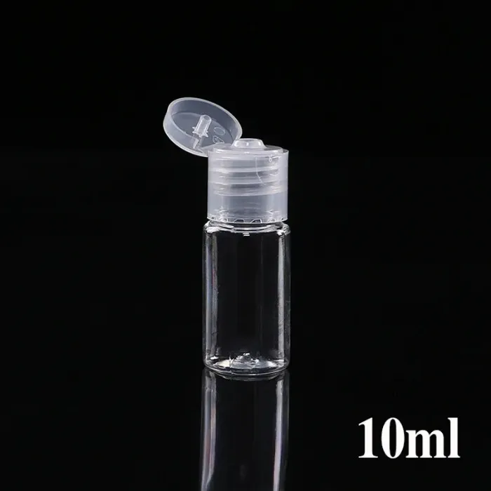 Plastic Hand Sanitizer Bottle 5ML 10ML 20ML 30ML 50ML 60ML 100ML 120ML 150ML 200ML PET Butterfly Cap Transparent Plastic Bottles For Liquid