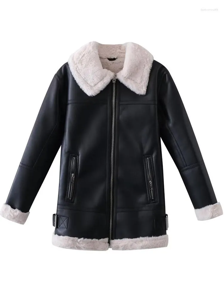 Fur collar biker jacket womens sales