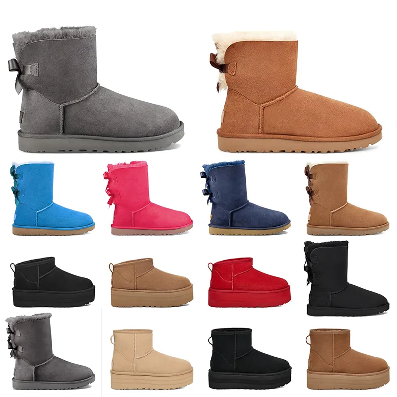 Luxus-Pelz-Damen-Designer-Stiefel, Damen-Slip-On, flauschiger Schnee-Winter-Stiefel, kurze, klassische Ultra-Mini-Plattform, flauschige Outdoor-Schuhe, kastanienbraun, schwarz, gebrannte Zeder, pelzige Stiefeletten