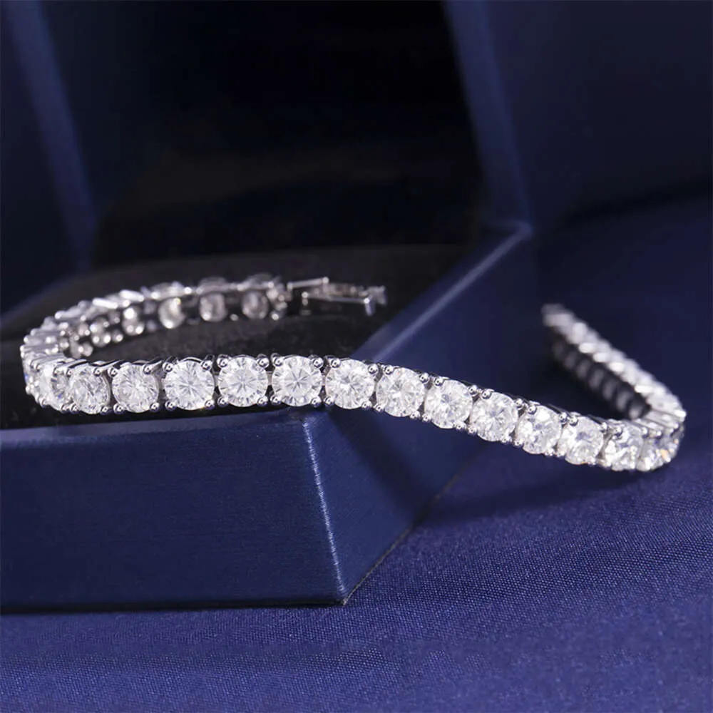 Fabbrica 14k Vvs Moissanite Bracciale Fine Jewelry Regalo Sublimazione Moissanite Bracciali Bracciale con diamanti 18k Moissanite Catena