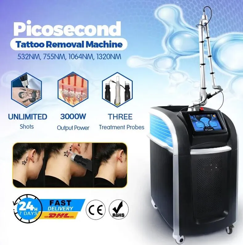 3500 Watt Pikosekunden-Laser-Tattooentfernungsmaschine Hautverjüngung Laserpigmententfernung Hautstraffung Haut aufhellen Sommersprossenentfernung Schönheitsmaschine
