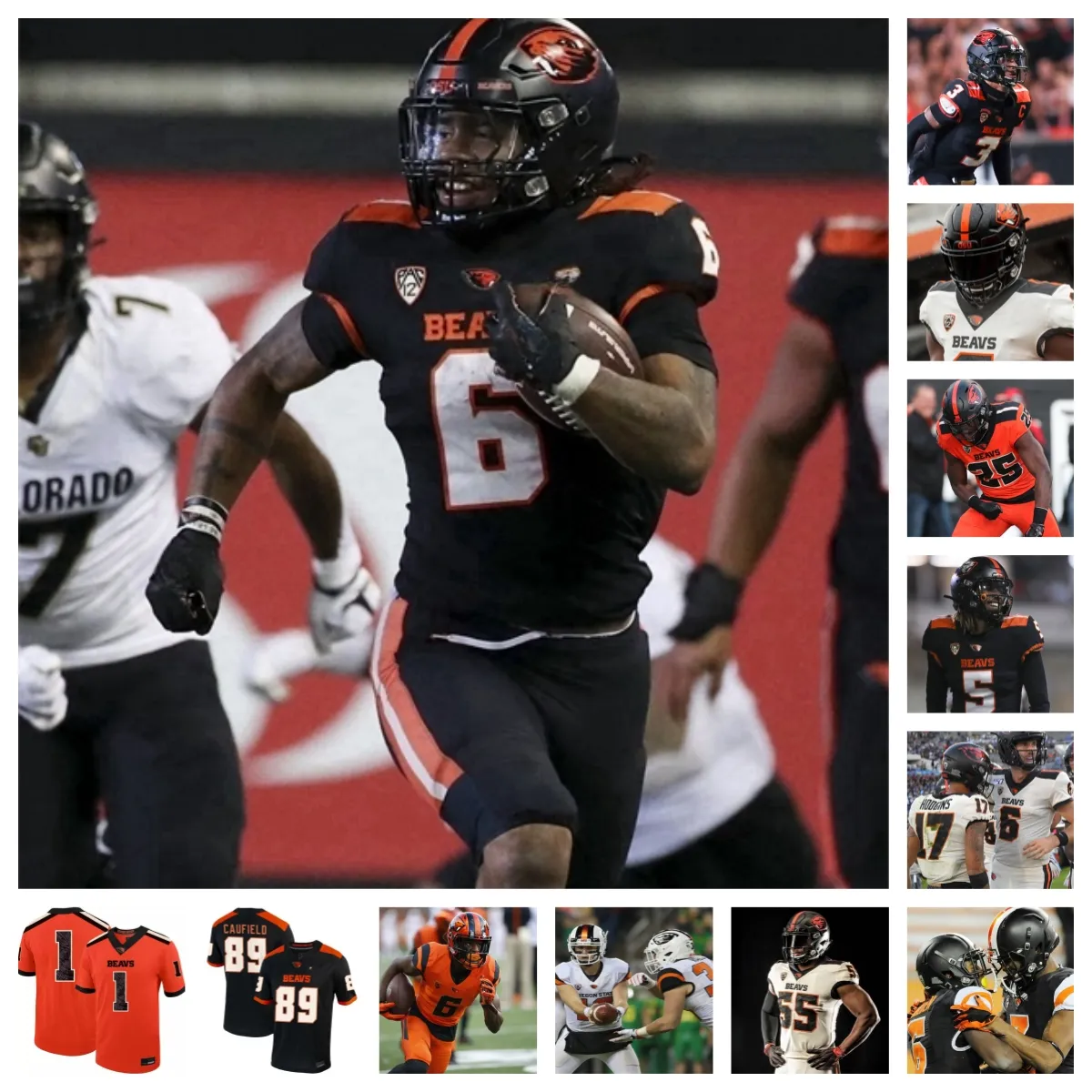 2023 Oregon State Beavers Football Jersey 5 Dj Uiagalelei 0 Aidan Chiles 84 Jermaine Terry Ii 3 Makiya Tongue 10 Andrew Chatfield Jr.