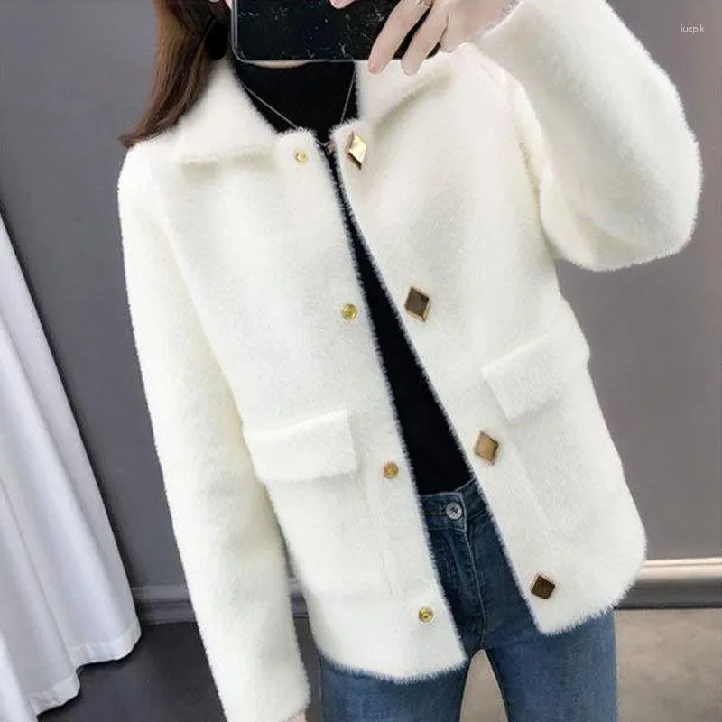 Mink top sweater jacket