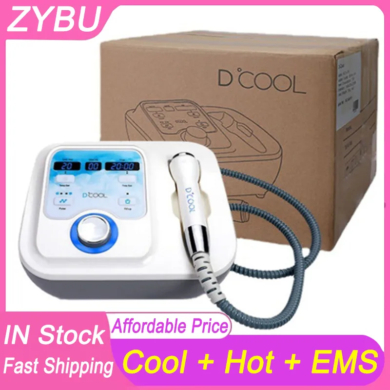 D Cool Cryo Electroporation Reating+Cooling Skin Drawning Ingen nålterapi Maskin hudföryngring Anti puffiness åldrande rynka borttagning ems hudkylning