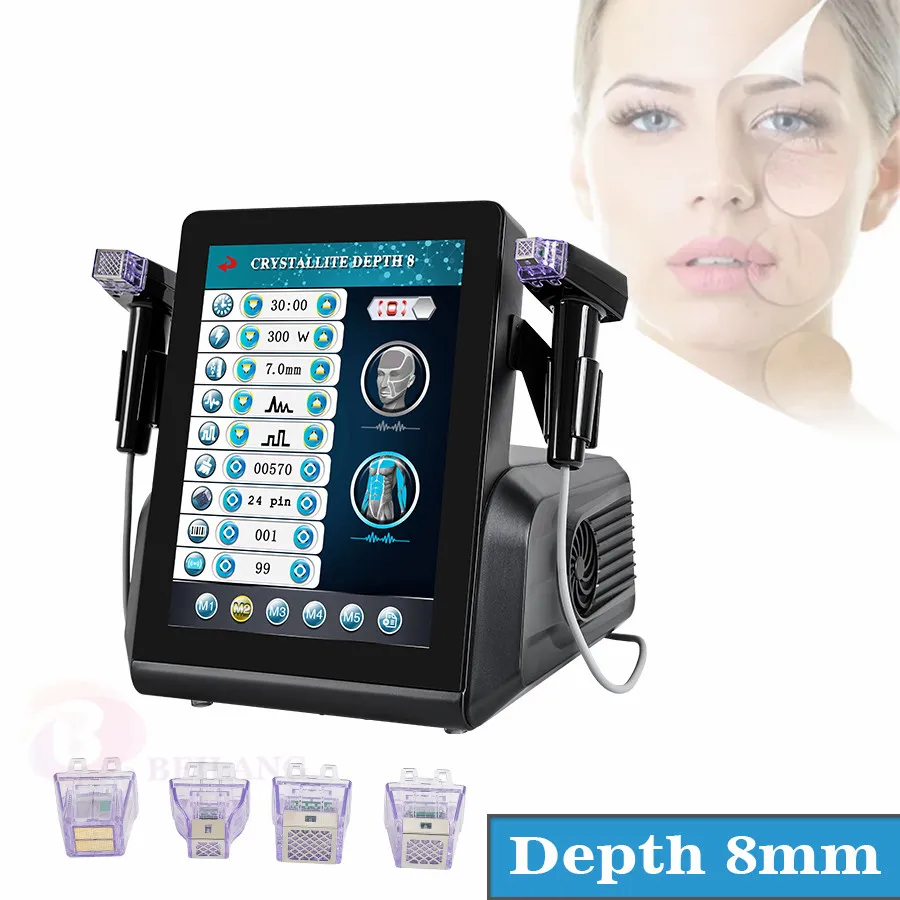 Populära 2 handtag 25 stift 40 stift omfamnar RF Morpheus 8 Gold RF Microneedle Cellulite Treatment Machine