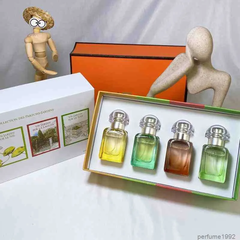 Parfüm 4 şişe 1 set lüks parfüm eau de toilette seyahat sprey 4'te 1 kolonya örnek hediye kutusu