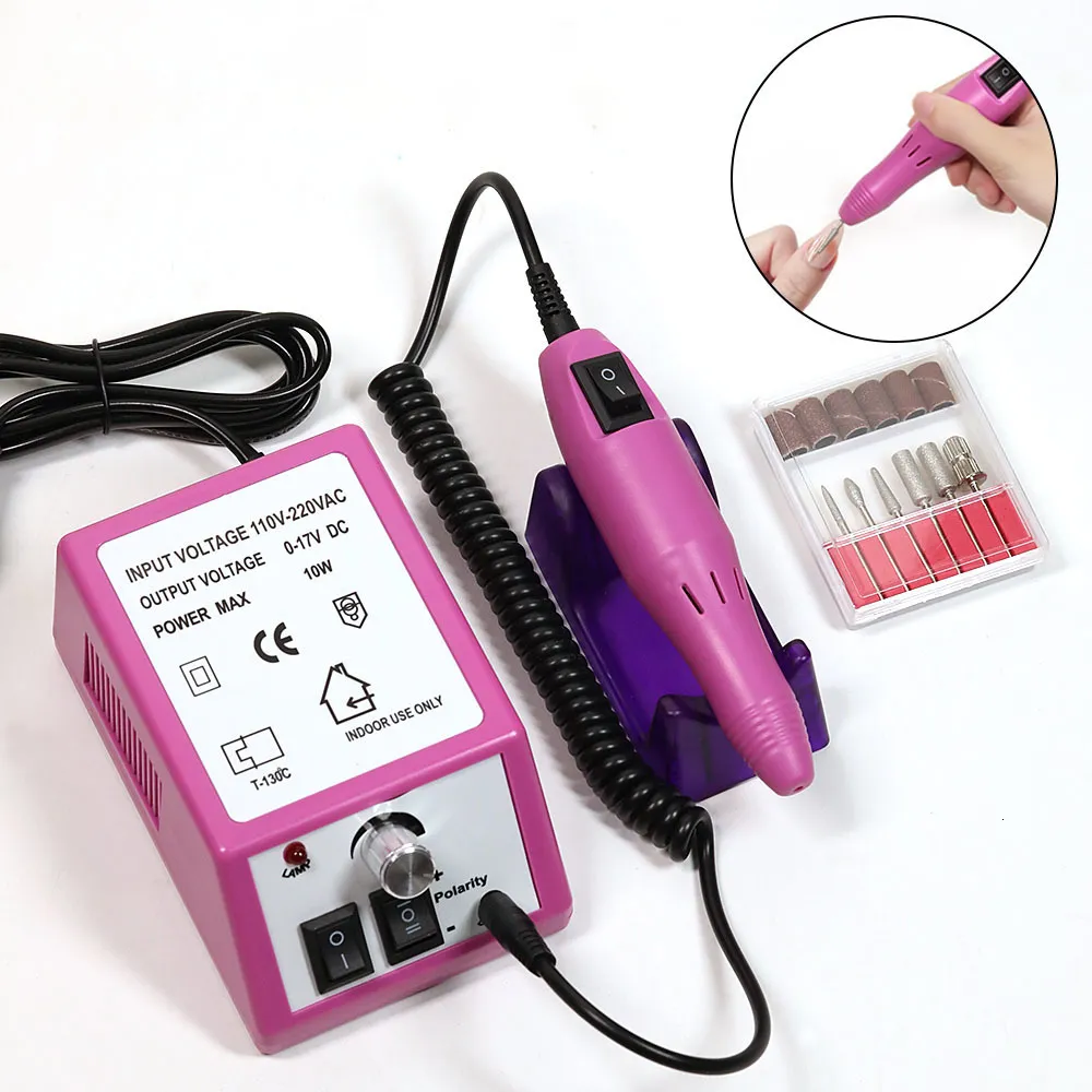 Nail Manicure Set Linmanda Professional Drill Machine Files Bits Gel Polish Remover Tools Low Noise Cutters File Kit 230911