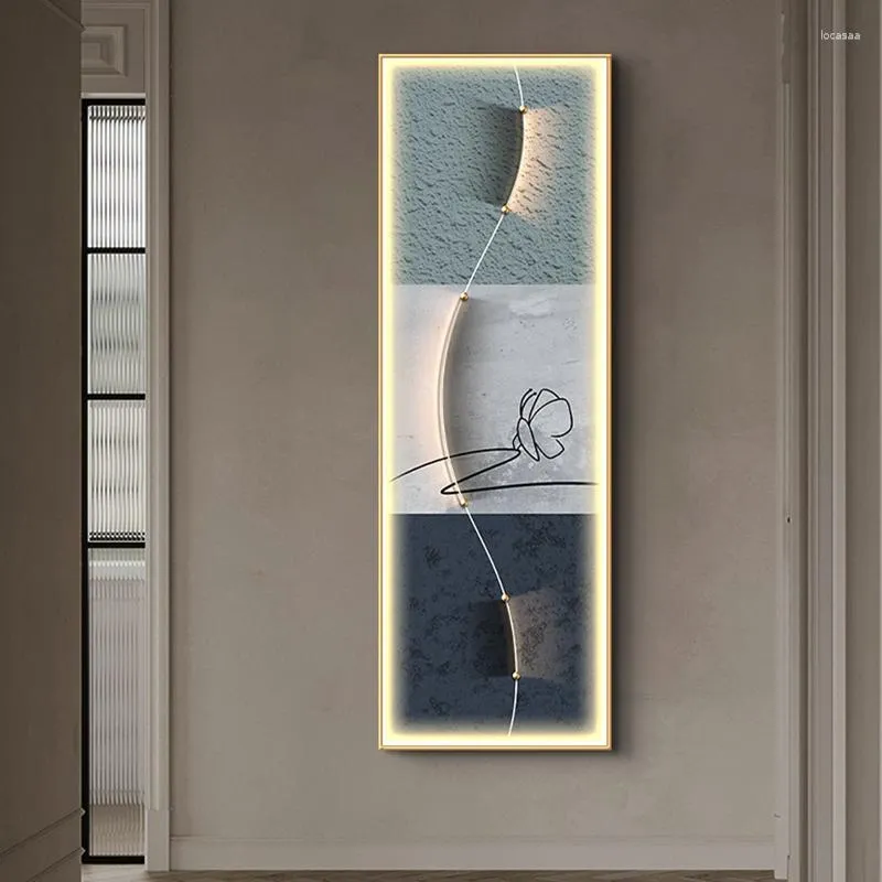 ウォールランプモダンな垂直ストリップ明るいインテリア絵画は、リビングルームの通路レストランベッドサイドの装飾にぶら下がっています