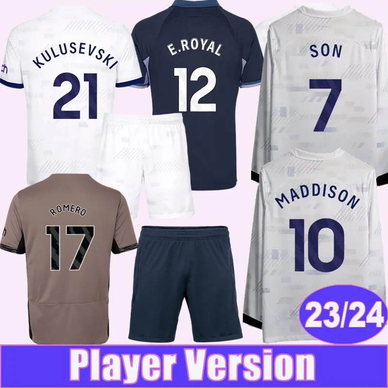 23 24 SANCHEZ SON Versión para hombre Camisetas de fútbol Manga larga HOJBJERG ROMERO E. ROYAI Inicio Blanco Visitante Tercera camiseta de fútbol Mangas cortas Uniformes