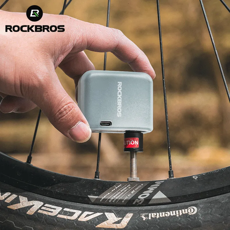 自転車ポンプロックブロスミニエレクトリックポンプポータブル100psi充電式コンプレッサータイヤインフレータ用バイクモーターサイクル自転車ポンプ230911