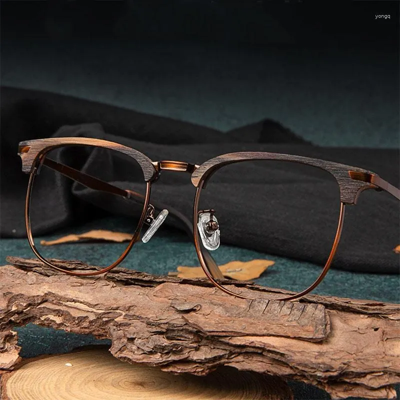 Montature Occhiali Da Sole CHFEKUMEET Montatura Occhiali Da Vista In Legno Di Grandi Dimensioni Viso In Legno Da Uomo Occhiali Da Lettura Miopia Quadrati Da Vista Donna Grandi 3543 Da 24 01 DHgate