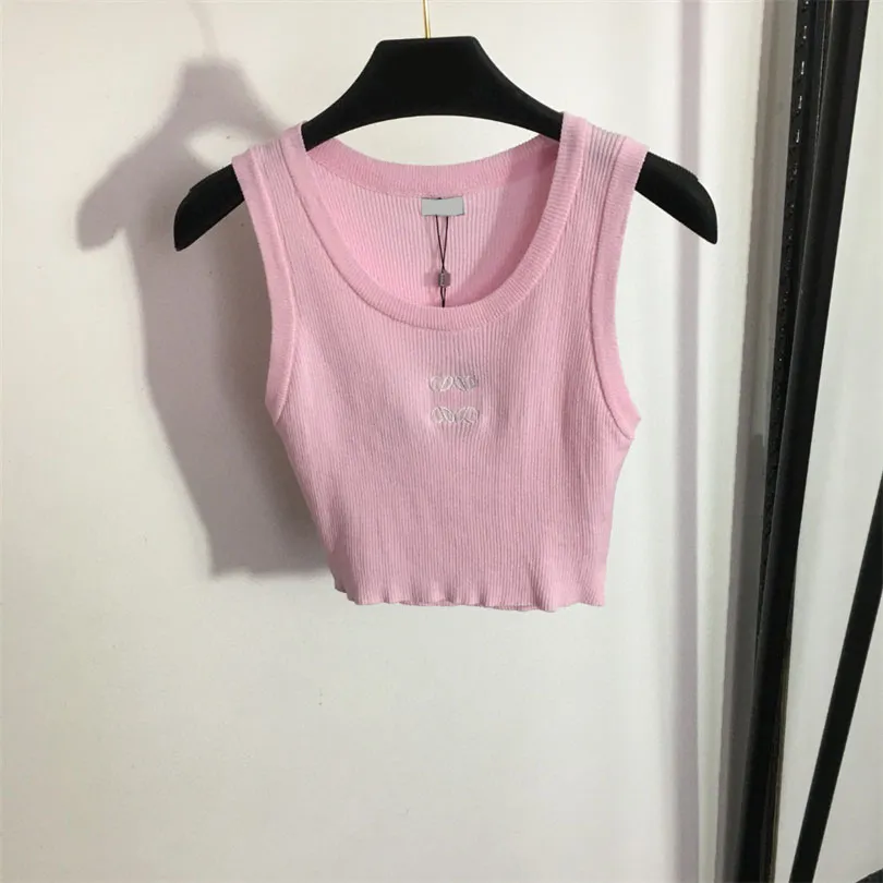New loe womens embridery letter tank tops fashion summer cropped sexy tees women summer everyday camis woman clothes