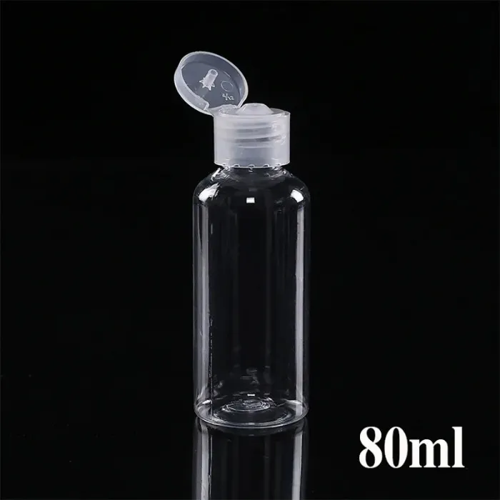 Plastic Hand Sanitizer Bottle 5ML 10ML 20ML 30ML 50ML 60ML 100ML 120ML 150ML 200ML PET Butterfly Cap Transparent Plastic Bottles For Liquid