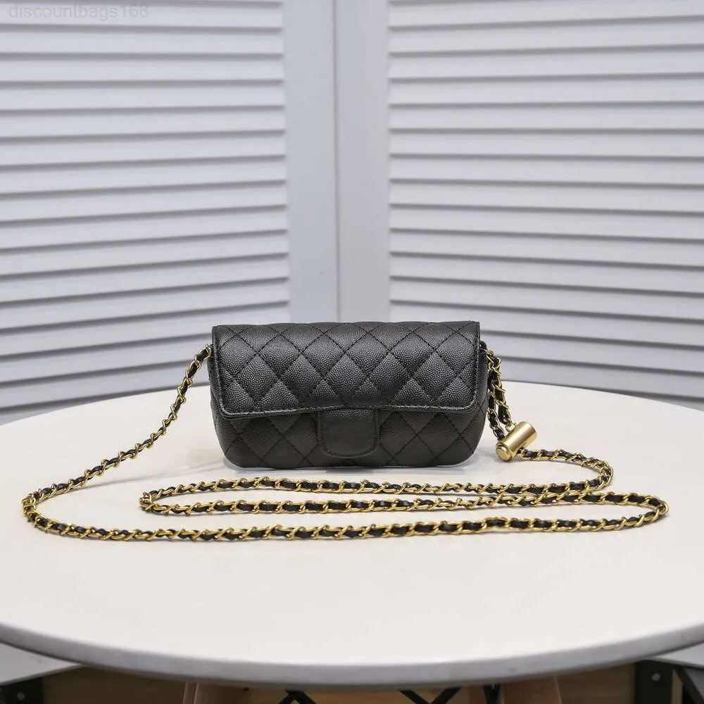 Designer Bag 7A Quality Eyeglass Case Channel Chains Handbags Black Caviar Real Leatheh