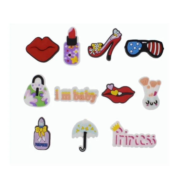 Accesorios de piezas de zapatos New Girls Kids Cute Cartoon PVC Charms Hebillas Figura de acción Fit Pulseras Clog Jibz Drop Entrega DHTHJ