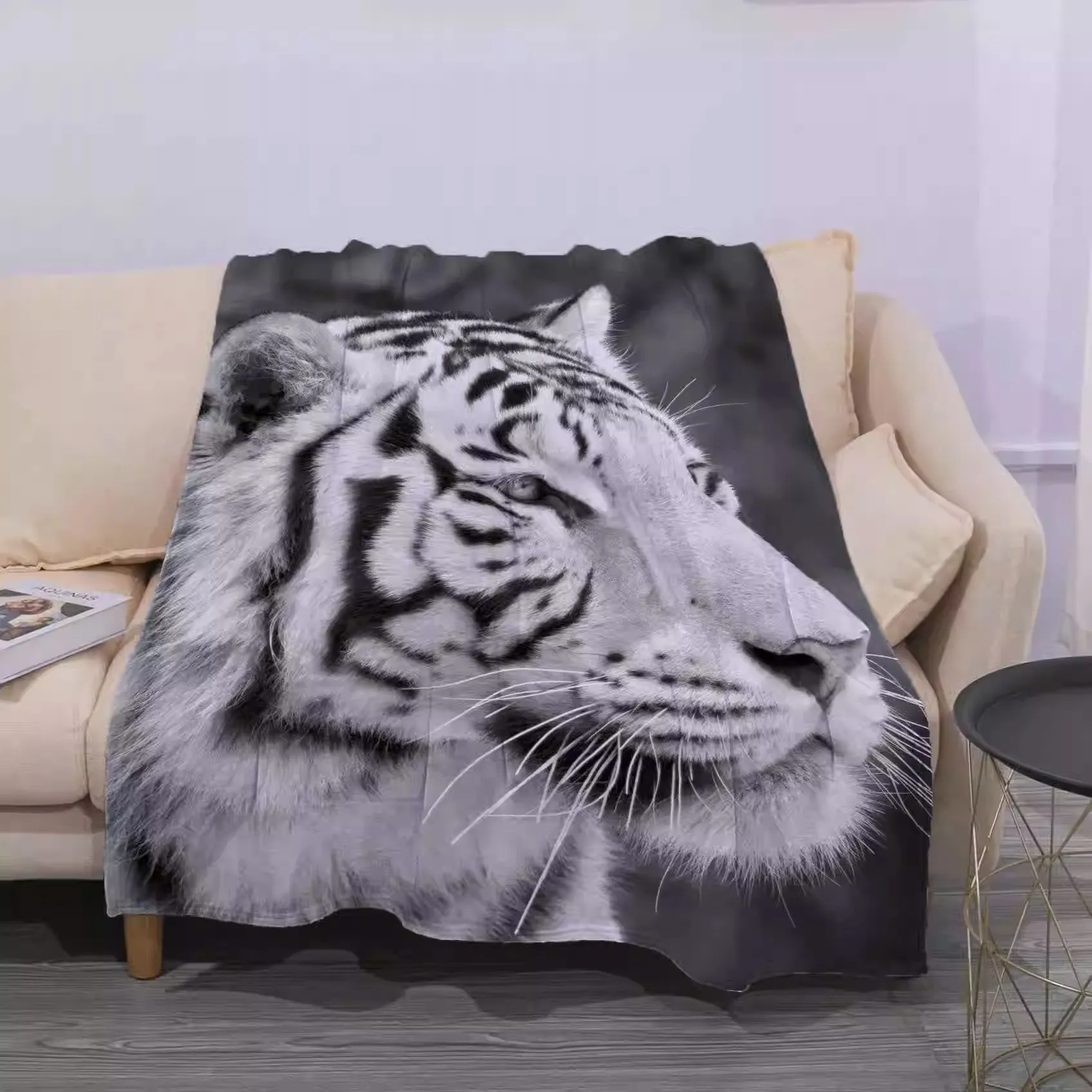 2023 Decke Wildlife 3D HD Bild Anpassung Designer Weicher Teppich Sofa Bettwäsche Halloween Weihnachtsgeschenk