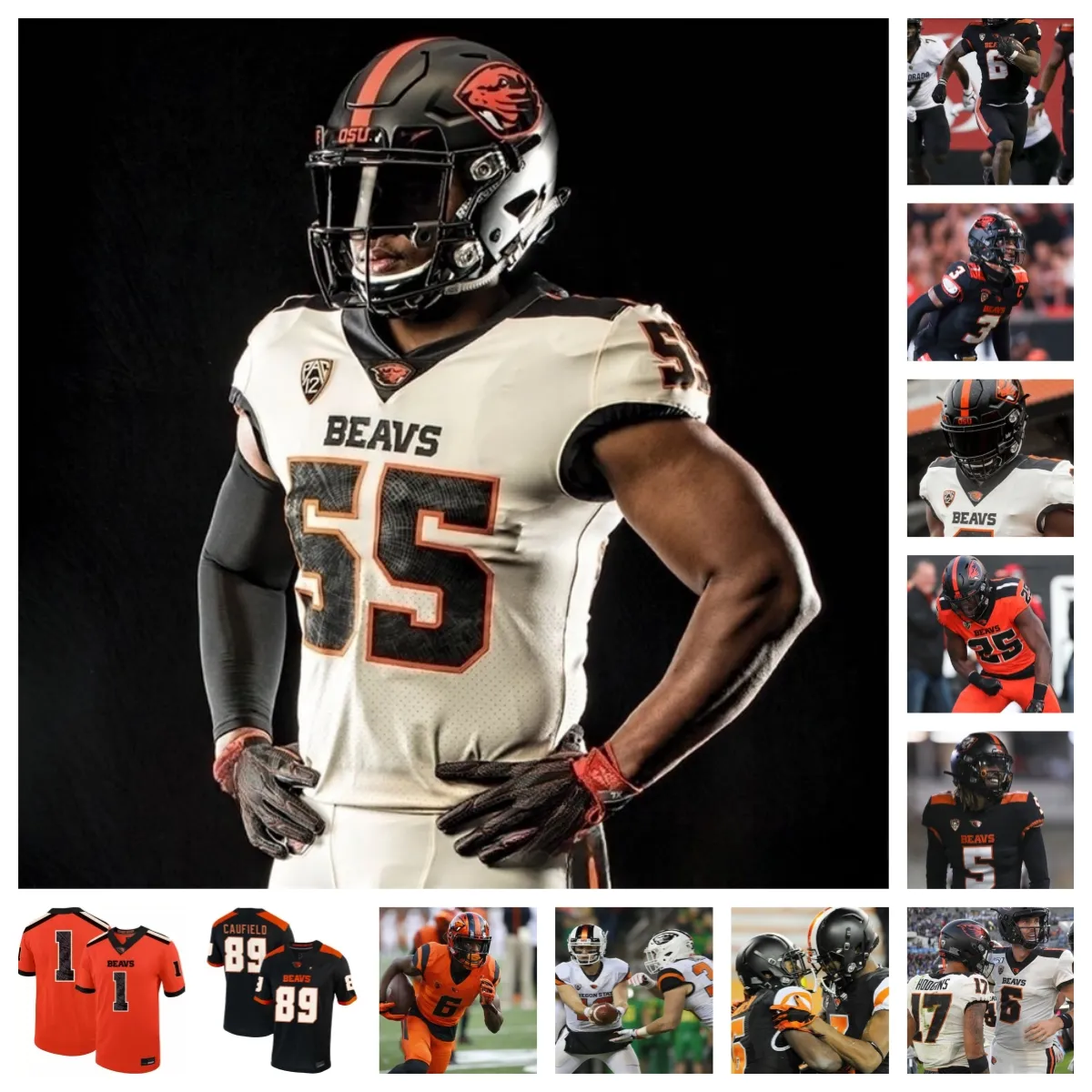 2023 Oregon State Beavers Football Jersey 22 Wynston Russell 23 Jermod McCoy 7 Silas Bolden 78 Nathan Elu 16 Carlos K Jr. 81 Jake