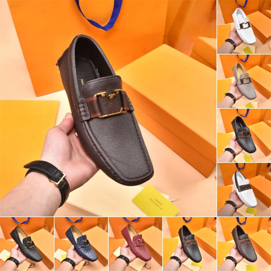 90modell män loafers äkta läder italienska körskor avslappnad varumärkesdesigner loafer män skor avslappnad tofs slip på moccasins stor storlek 38-46