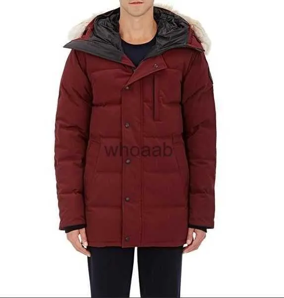 Piumino da uomo Parka Giacca con stemma nero Homme Manteau Jassen Chaquetas Parka Capispalla Grande pelliccia con cappuccio Fourrure darren Giacche Cappotto Hiver Doudoune Carson HKD230911