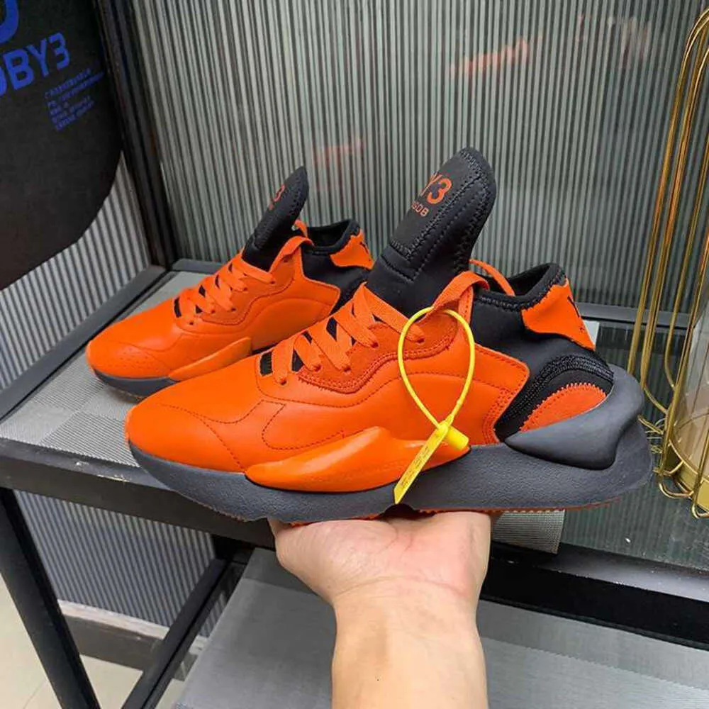 Herrskor klänningskor kgdb y3 sneaker män tjock suled orange jogging kvinnors sport läder snörning löpning