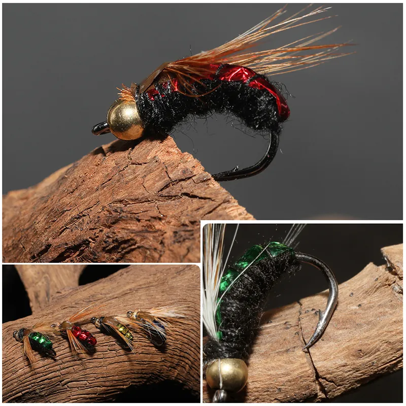 Brass Bead Head Fast Sinking Fishing Lure Set For Trout And Scud #14 Nymph  Fly Bug Worm Trout Flies With Artificial Insect Bait Micro Fishing Lures  From Lang09, $8.48