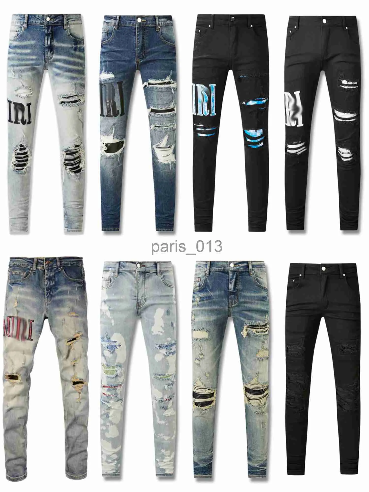 Jeans pour hommes 2023New Hommes Jeans Trou Bleu Clair Gris Foncé Italie Marque Homme Pantalon Long Pantalon Streetwear Denim Skinny Slim Straight Biker Jean pour D2 Top qualité x0911