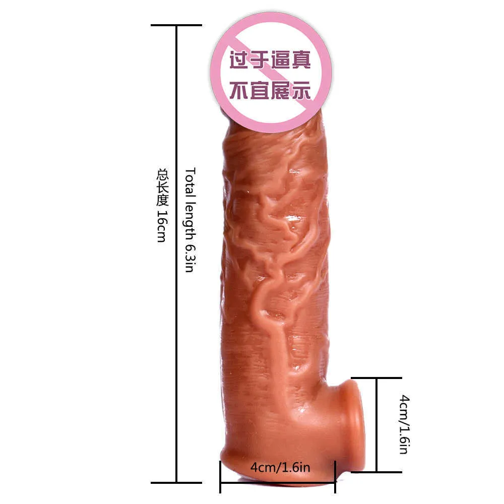 sex massager sex massagersex massagerMale wearing penis sleeves simulated liquid silicone enlarged and thickened wolf teeth adult sex toys