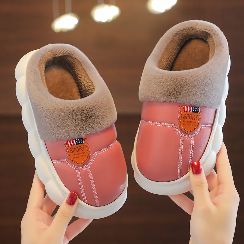 Waterproof Non Slip Cotton Toddler Slippers Boy For Autumn And