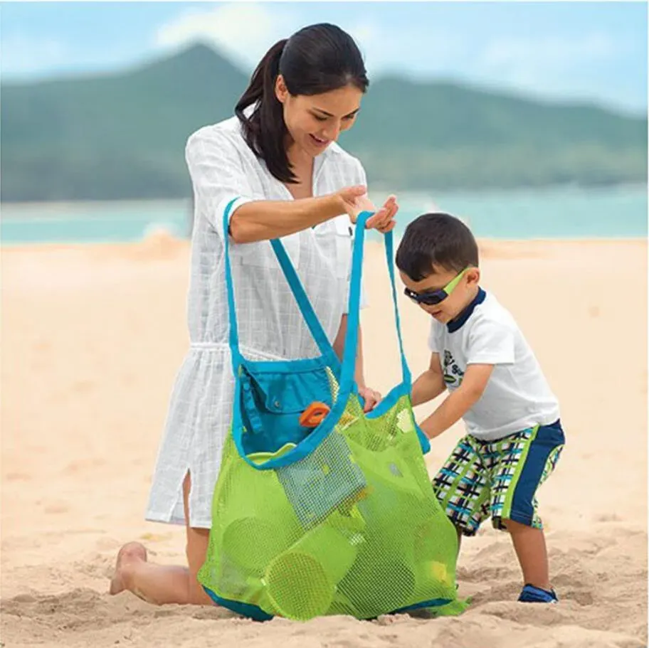 Simple grande dimensione Bambini saccheggiati a maglie protetti per bambini giocattoli da spiaggia per asciugamano borse da vaccini per giocattoli per bambini