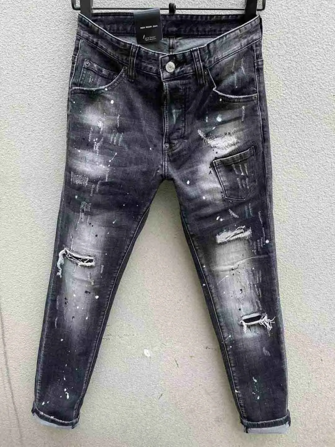 Дизайнерские джинсы, мужские льняные брюки, джинсы в стиле хип-хоп, рваные байкерские джинсы, облегающие мотоциклетные джинсы для мужчин