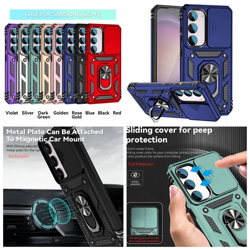 Capas de suporte de carro para Google Pixel 8 Pro 7 7A 6 Xiaomi 13 Pro 12 Redmi 12C 11A Moto G Power 2023 Stylus 5G G Hard PC Soft TPU Metal Anel de Dedo Suporte Híbrido Capa Deslizante