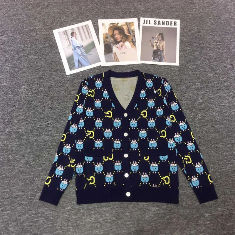 Colorful Designer Jacquard V Neck Loveshackfancy Cardigan Colorful Designer Jacquard V Neck Loveshackfancy Cardigan